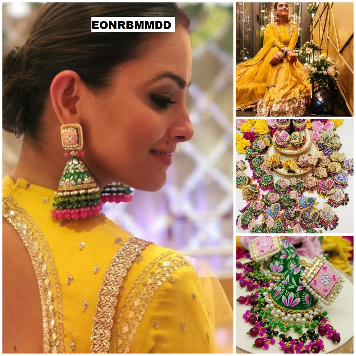 Bollywood Meenakari Jhumkas Earrings- Manufacturers, Suppliers & Exporters  in India