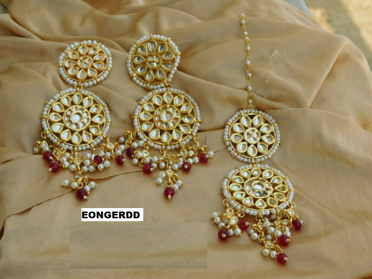 Details about   Ethnic Indian Fashion Cz Maang Tikka Earring Set Bollywood Wedding Jewelry ej62 