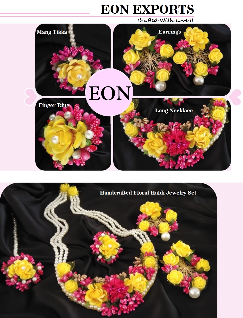 Buy Flower Jewellery Set Women Girls Mehandi Haldi in India