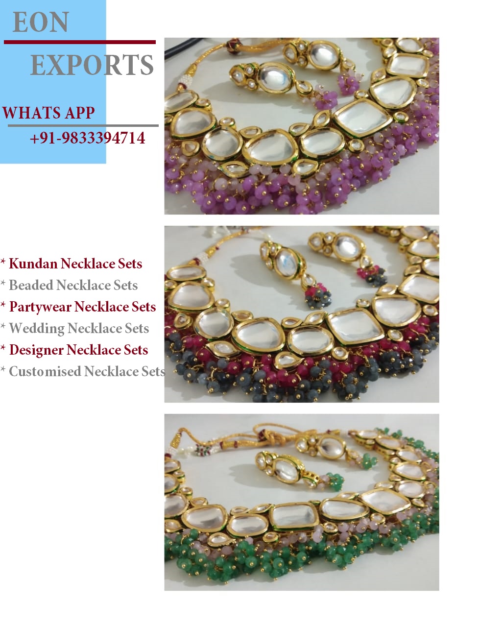 Artificial Beaded Jewelry Manufacturers & Suppliers India