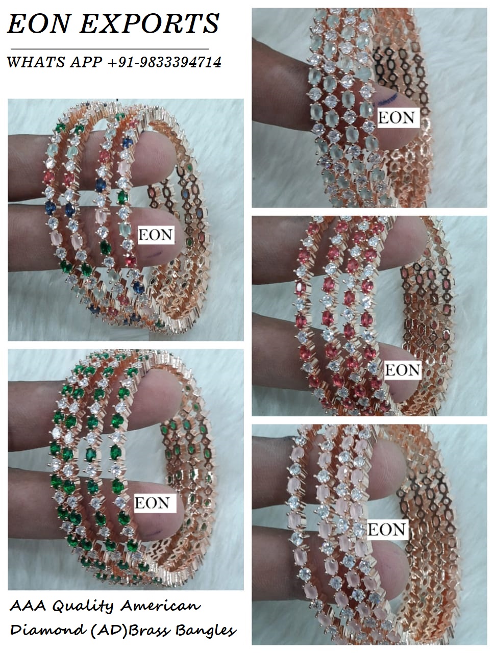 Wholesalers of American Diamond Bangles India Eon Exports