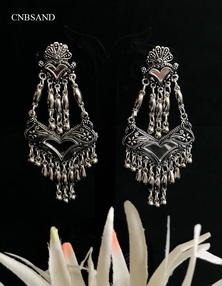 FANCY OXIDISED EARRINGS