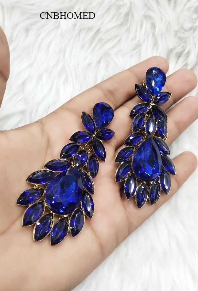 CRYSTAL BOLLYWOOD EARRINGS
