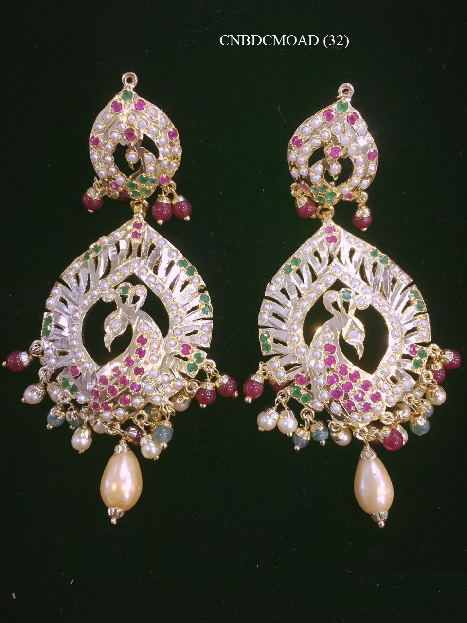 PEACOCK JADAU EARRINGS