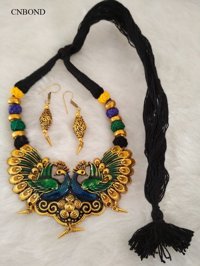 MEENAKARI THREAD NECKLACE