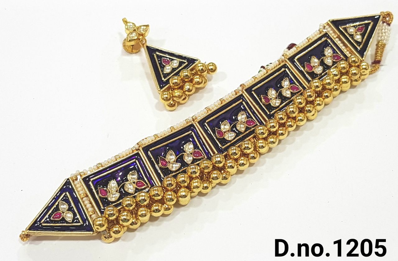 MEENAKARI GHOOGRI NECKLACE SET