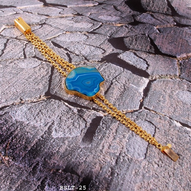 NATURAL STONE CHAIN BRACELET