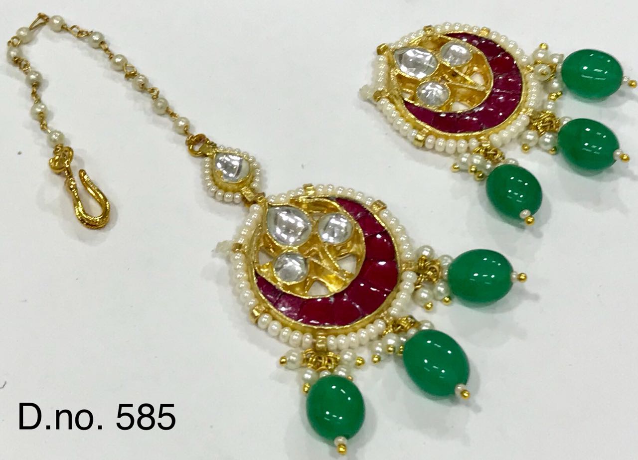 MEENAKARI EARRING & MANG TIKKA