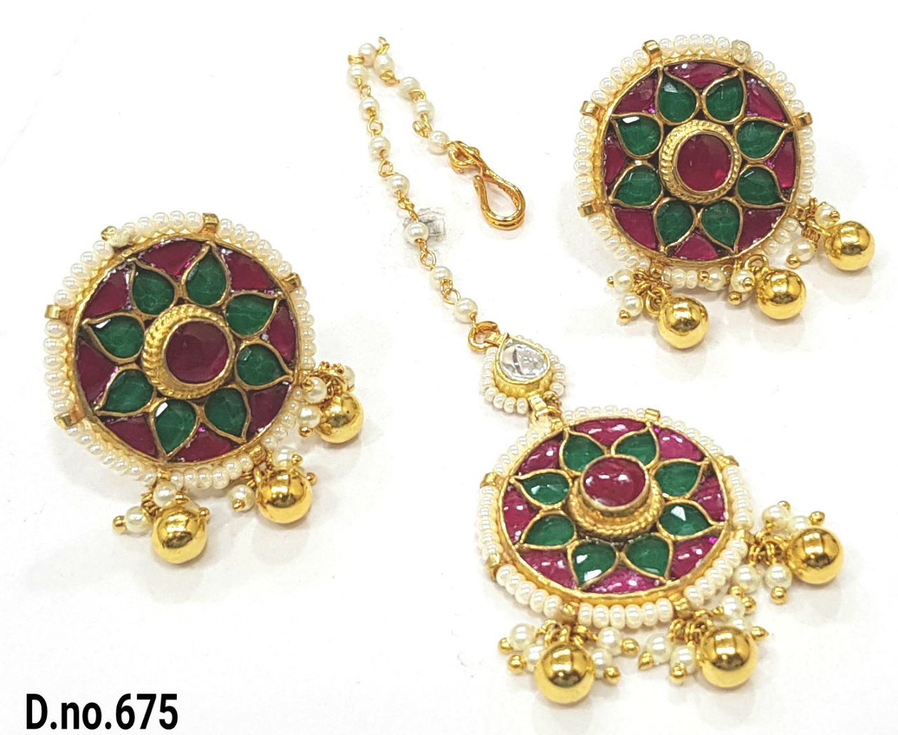 KUNDAN EARRING & MANG TIKKA