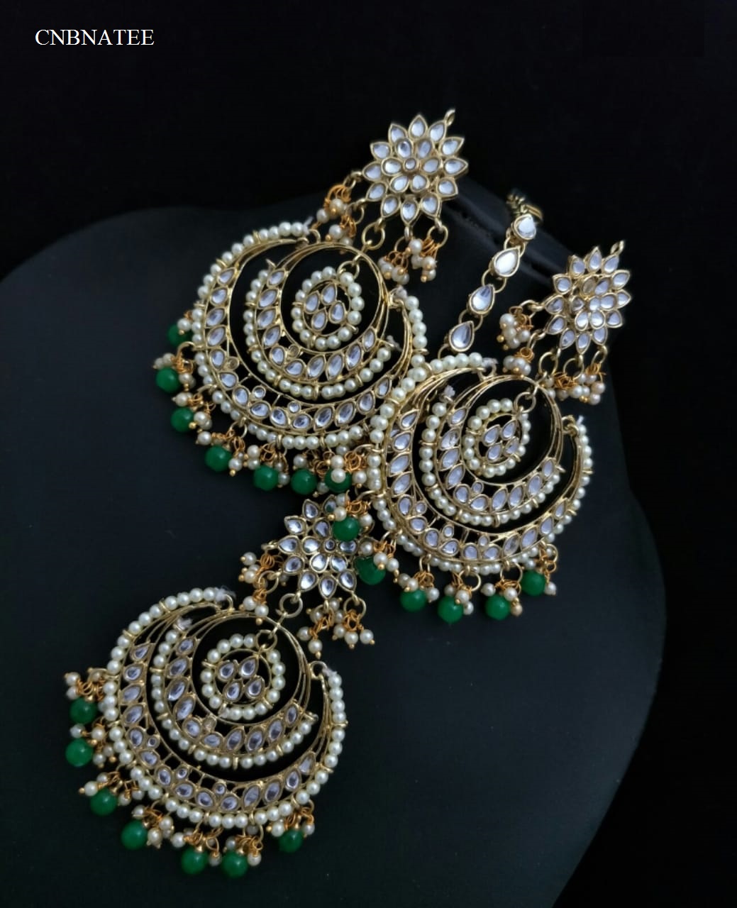 KUNDAN EARRINGS & MANG TIKKA