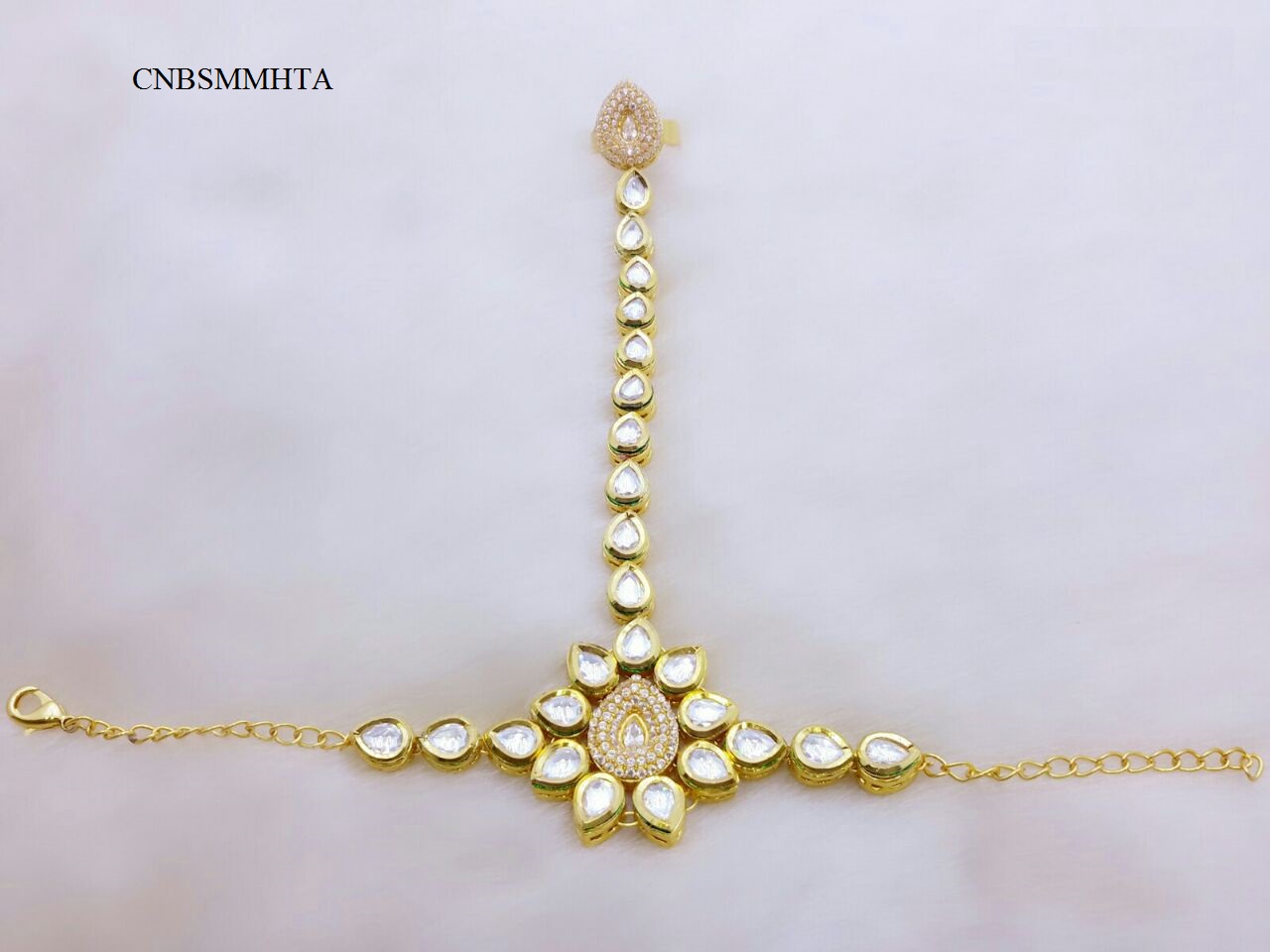 POLKI KUNDAN HATH PHOOL