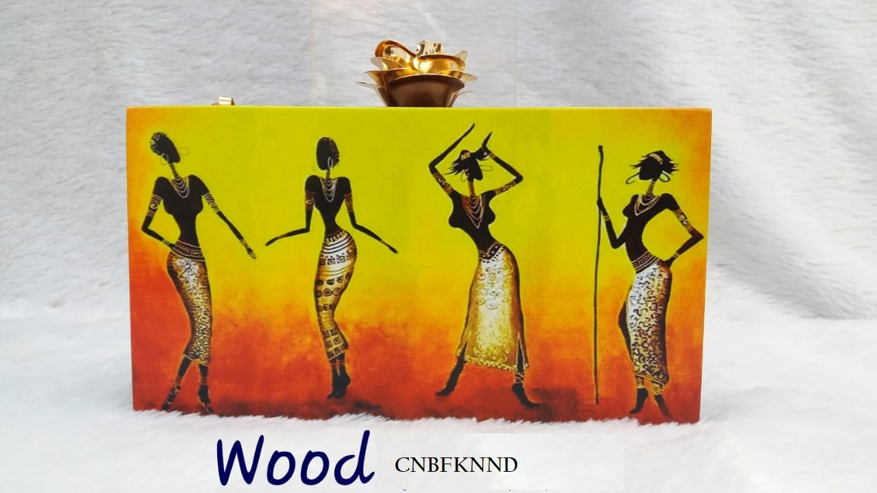 ARTISTIC WOODEN CLUTCH