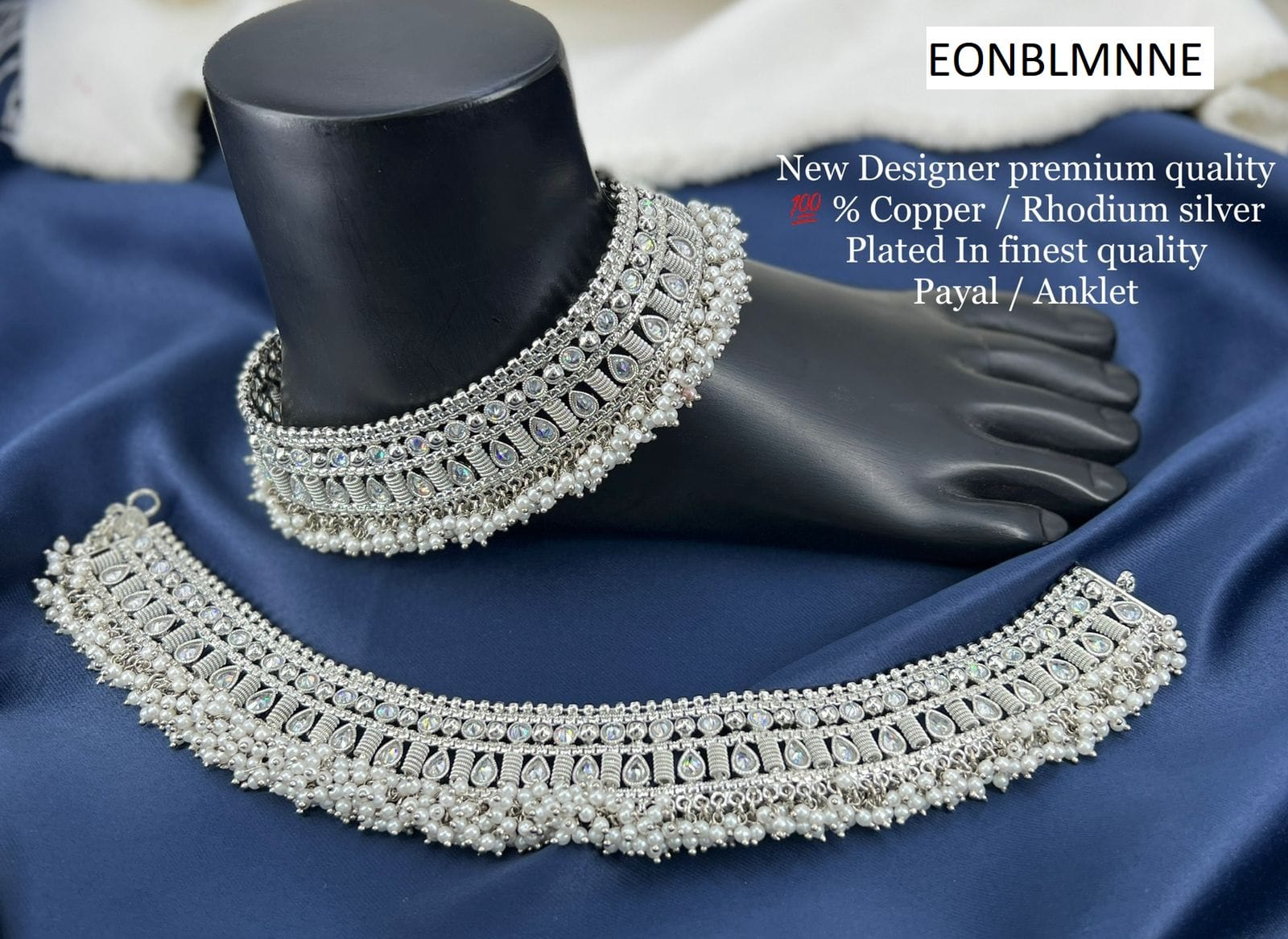 Rhodium Plated Anklets