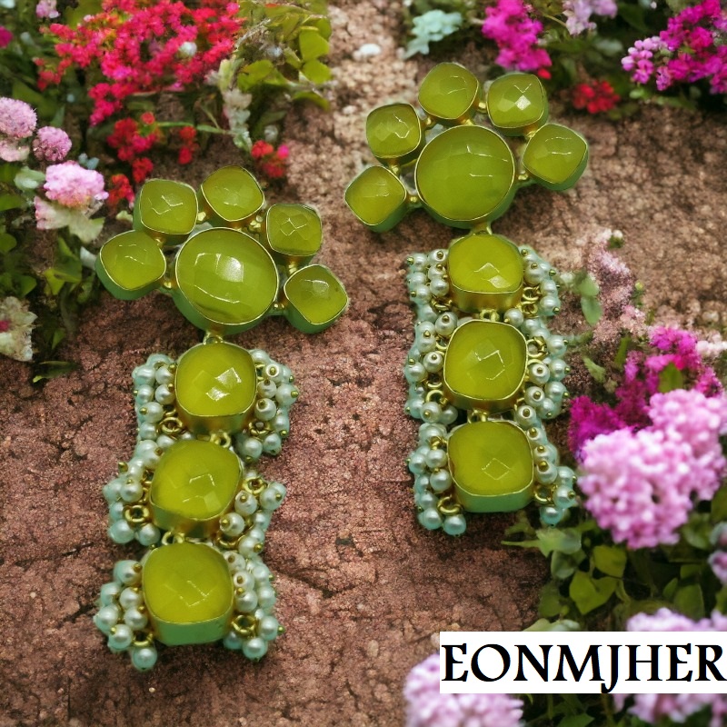 Chalcedony Pearl Earrings