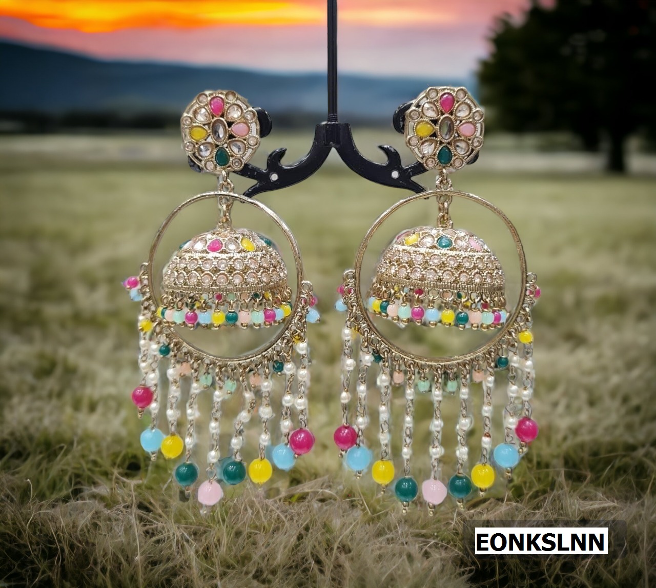 Polki Jhumka Earrings