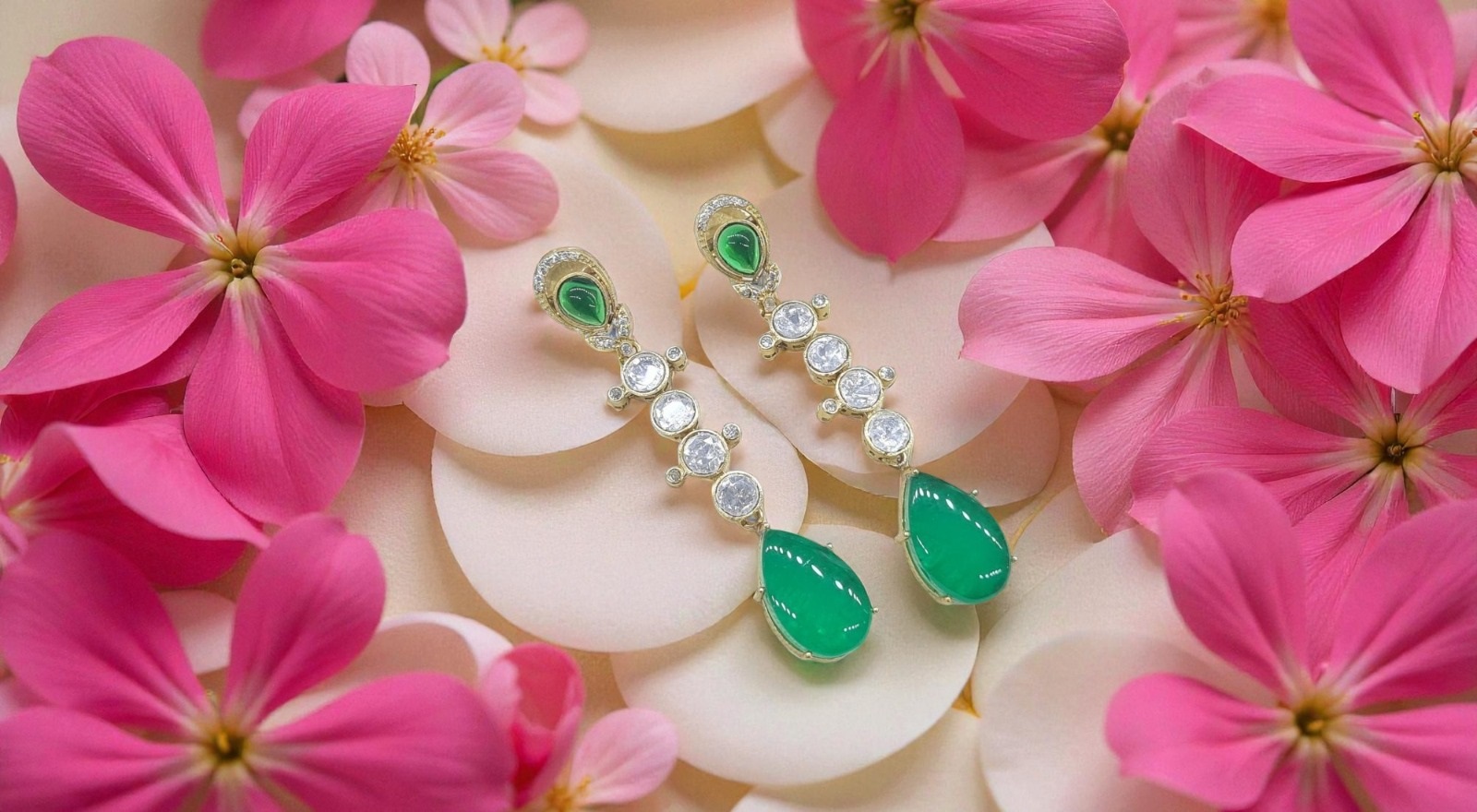 LONG KUNDAN EARRINGS