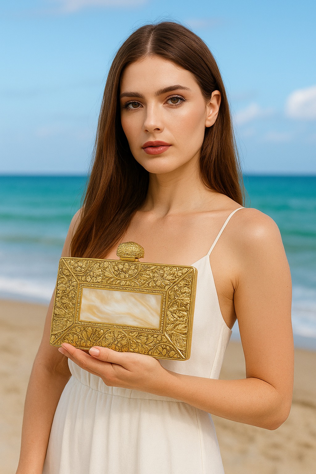 Brass Mother of Pearl Clutches